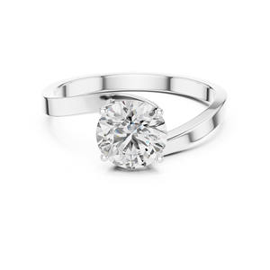 แหวนเพชรหมั้นทรงกลมสำหรับงานแต่งงานขนาด1กะรัตแหวนเพชรสำหรับงานหมั้นในห้องปฏิบัติการสีเหลืองสีขาวกุหลาบทอง-เครื่องประดับเพชรในห้องปฏิบัติการ - Product Image 2