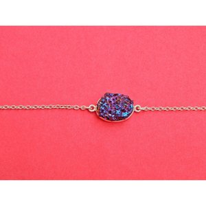 925 <b>Sterling</b> <b>Silver</b> Handmade Fine Charm <b>Bracelet</b> with Gemstone for <b>Women</b> Wedding or Gift for Girls Druggie Style - Product Image 4