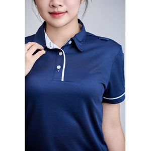 เสื้อเชิ้ตแขนสั้นผู้ชาย ผ้าถัก กระดุมหน้า คอปกแบบตัดสี/เรียบง่าย ผลิตในเวียดนาม ผ้าคอตตอน 60% โพลีเอสเตอร์ 40% สวมใส่สบาย - Product Image 4