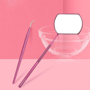 Espejo Cosmético Profesional de Precisión para Extensión de Pestañas, Montado en la Pared, Marco de Acero Inoxidable, Chapado en Oro, Uso Diario Individual - Product Image 6