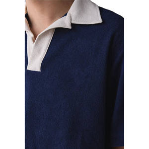 Camisetas Polo de secado rápido para hombre con logotipo personalizado, camisetas lisas de ajuste de poliéster en blanco, logotipo frontal transpirable sólido para golf, venta al por mayor - Product Image 4