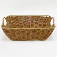 Panier de rangement rectangulaire Artex Dong Thap avec poignées, fait main, écologique, durable, moderne, en polyrotin, couleur et taille personnalisables
