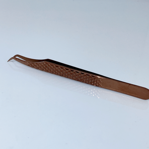 แหนบถอนขนตาพลาสม่าสีโรสโกลด์แหนบหนีบขนตาแบบตรงและโค้งงอ - Product Image 3
