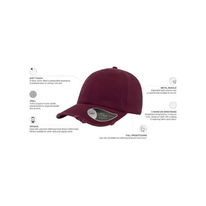 Custom Destroyed <b>Dad</b> <b>Hat</b> for Promotional Merchandising - Product Image 3