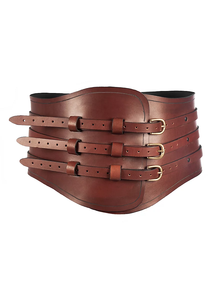 Roman Armor Belt - Gladiator Pesado, cinturón ancho de cuero con 9 hebillas. ¡Para pícaros y guerreros rudos! - Product Image 3