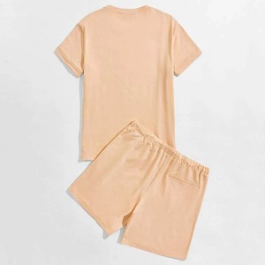 Chándal de invierno unisex con logotipo bordado personalizado, sudaderas con capucha y sudaderas para hombre, chándal de verano de manga corta con estampado en relieve - Product Image 1