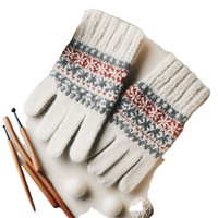 Meilleurs gants rayés en laine mérinos premium Himalaya, élégants, doux, isolants, hiver, feutrés, luxe, compatibles écran tactile, taille unique