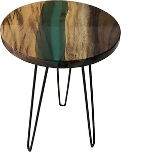 Mesa de centro de madera con epoxi, muebles de color negro, soporte de té para el hogar, oficina y sala de estar, venta directa de fábrica - Product Image 2