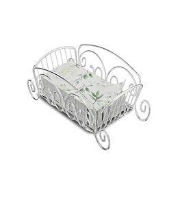 Top tendance fil de fer porte-serviettes décoratif pour la maison couleur noire fini fait à la main meilleure qualité décor à la maison porte-serviettes - Product Image 5