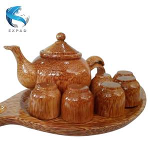 Vasos de madera de coco natural Solución sostenible de cero residuos - Product Image 6