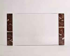 Incrustation de nacre de luxe faite à la main avec plateau de service en acrylique plateau décoratif de style arabe pour les cadeaux du Ramadan Eid - Product Image 4