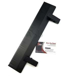 ASB INSTRUMENTS Soporte para extensiones de cabello con logotipo personalizado de acero inoxidable mate negro de alta calidad - Product Image 1