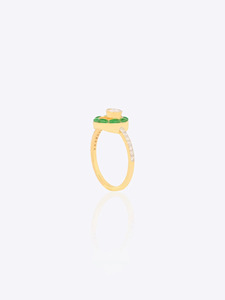 Traditional <b>Indian</b> 9K Gold Diamond Polki <b>Ring</b> for Women Bridal Engagement Wedding Jewelry Luxury Handmade <b>Ring</b> Design - Product Image 1