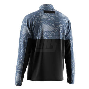Men Qtr Zip Sublimated Jacket Stretch Fabric Men Quarter Zip Sublimated Jacket <b>For</b> <b>Running</b> Training And Gym Sessions - Product Image 2