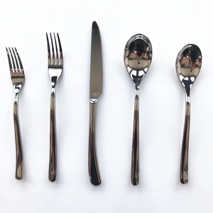 Tốt nhất bán dao kéo Flatware Set Wedding party cutlery Set Bạc đồ dùng Set <span class=keywords><strong>Place</strong></span> <span class=keywords><strong>Setting</strong></span> bằng gỗ dao kéo ở mức giá tốt nhất - Product Image 2