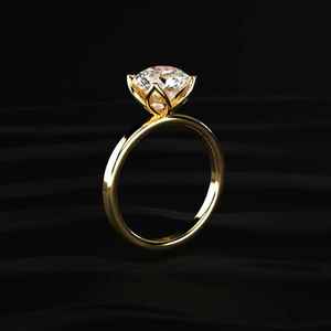 Bague solitaire en diamant de laboratoire de taille ronde brillante de 1,41 CT avec or massif 10K certifié IGI, cadeau de fiançailles pour femmes - Product Image 4