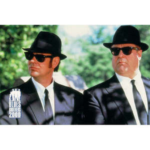 Tarjeta Postal Blues Brothers 2000 A4 con Impresión Digital de Patrón Musical, Tamaño A5 para Ocasiones Navideñas - Product Image 1