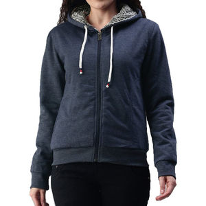 Sudaderas con Capucha para Mujer Hechas de Algodón y Poliéster, Secado Rápido, Sudaderas con Cremallera para Mujer, Mangas Largas, Servicio OEM Personalizado - Product Image 1