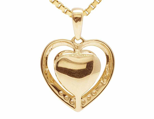 Colgante de plata de diamante de moissanita con diseño de corazón de calidad Premium para damas, dijes para boda, Idea de regalo perfecta - Product Image 4