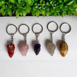 Porte-clés en cristal brut poli de qualité supérieure, écologique, pendentif en cristal brut, porte-clés, énergie protectrice négative - Product Image 4