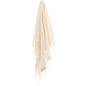 Ensemble de 6 serviettes en coton turc, 3 serviettes de plage rayées personnalisées, 3 serviettes de cuisine, écologiques, légères et absorbantes - Product Image 5