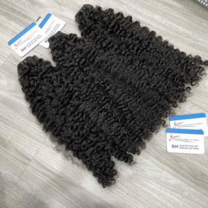 Extensions de cheveux humains 100% naturels, double trame, doux, alignés sur les cuticules, boucles birmanes à la vapeur, pour tissage, Noël 2025 - Product Image 2