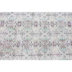 พรมตุรกีขนาด 3x6.3 ฟุต, พรมวินเทจลายดอกไม้สีขาวน้ำเงิน, พรมขนสัตว์ลายดอกไม้สีขาวน้ำเงิน - Product Image 4