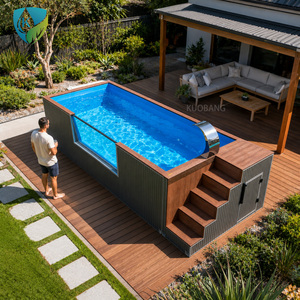 <span class=keywords><strong>Piscine</strong></span> Conteneur Maritime Personnalisée Amovible à Toit Ouvert pour Cour Extérieure, 20 et 40 Pieds, Expédition Maritime - Product Image 1