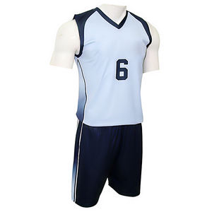 Sublimación de alta calidad con sus diseños personalizados Uniforme de voleibol Combinación única negra y azul para hombres y mujeres - Product Image 5