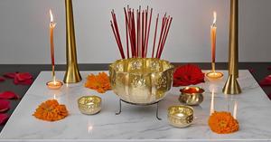 Large Floral Urli Bowl <b>Stand</b> Metal Table <b>Vase</b> for Home Decor Floating Flowers Candles Wedding Office Pooja Decoration - Product Image 2