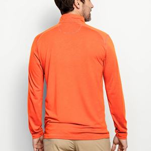 คุณภาพสูง 100% โพลีเอสเตอร์แขนยาว UV ป้องกันแสงแดดประสิทธิภาพ OEM โพลีเอสเตอร์ระบายอากาศเสื้อซิปตกปลาไตรมาส - Product Image 4