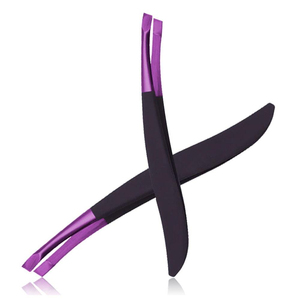 Pinzas Profesionales para Cejas de Acero Inoxidable con Punta Puntiaguda KAAMIR INSTRUMENTS para Vello Encarnado y Fino - Ligeras y Ecológicas - Product Image 1