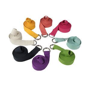 Sangle de yoga en coton naturel, couleurs personnalisées, design personnalisable, livraison rapide pour le Pilates, l'entraînement de flexibilité, l'étirement à domicile - Product Image 2