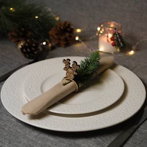 Algunas formas hechas de material de acacia, artículos de mesa de jardín, ajuste de categoría, anillo de rayón para decoración de cena, boda de madera Bohemia - Product Image 3