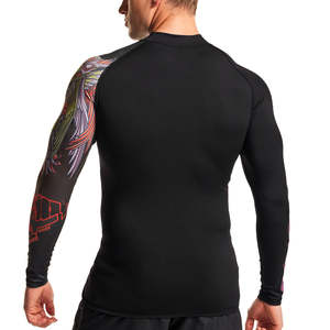 Ropa de Compresión para Gimnasio, Fitness, Entrenamiento, Venta al por Mayor, OEM, Nueva Camiseta de Rashguard con Estampado BJJ para Hombre, Spandex Transpirable, Ligera y de Secado Rápido - Product Image 2