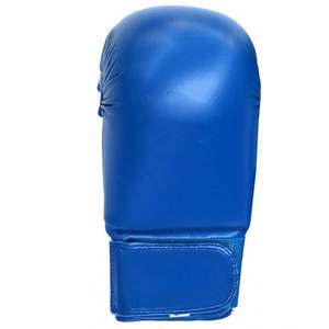 Competencia Karate Mitts Blue Premium Venta al por mayor Artes marciales Use Durable PU Leather Sparring Guantes para Karate profesional - Product Image 1