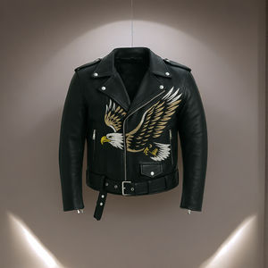 Vestes en cuir de haute qualité OEM personnalisé en gros Fabricant vestes de motard en cuir de vache véritable pour hommes et femmes - Product Image 2