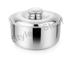Juego de utensilios de cocina familiares martillados de acero inoxidable Premium de alta calidad con tapa TAPA de diseño clásico y elegante - Product Image 1