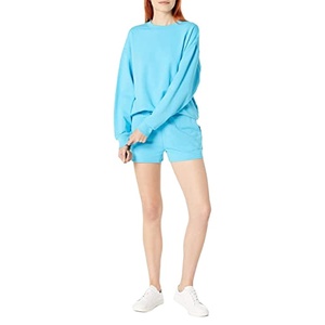 Conjunto Deportivo de Dos Piezas para Mujer, Invierno 2026, 100% Poliéster, Tejido de Punto, Top de Manga Larga, Estilo Casual, Color Sólido, Transpirable, para Uso Diario - Product Image 2