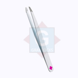 Pince à sourcils inclinée en acier inoxydable pince à sourcils de marque privée outils de beauté - Product Image 3