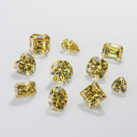 Diamant de laboratoire de belle couleur jaune taille émeraude diamant de laboratoire certifié IGI Cvd diamant en vrac pour les utilisations de bijoux