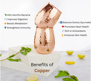 Vente en gros de koi en vrac Verre à boire en cuivre antique de 400ml pour vaisselle de luxe Gobelet en verre en cuivre martelé koi - Product Image 4