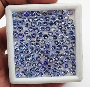 พลอย tanzanite ธรรมชาติทรงกลมอัญมณีหลวม19ชิ้น4.50มม. 7 CT พลอย tanzanite ธรรมชาติพลอย tanzanite ทรงวงรีตัดเป็นรูปวงรี - Product Image 1