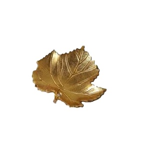 Vente chaude Conception Fantastique En Aluminium Or Couleur Feuille Bol De Service Plat pour Le Dîner Vaisselle Dessert Plat De Service Bol en Inde - Product Image 4