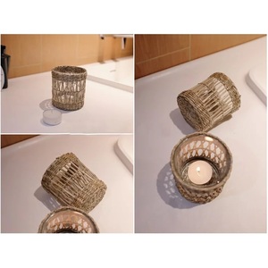 HOT RATTAN CORE HAND WOVEN CANDLE <b>HOLDER</b> RUSKIN RATTAN <b>TEA</b>-<b>LIGHT</b> <b>HOLDER</b> CANLDE <b>HOLDERS</b> DECORATION WEDDING PARTY - Product Image 6