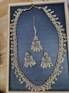 Indian Manufacturer's Luxury Long Wedding <b>Jewelry</b> <b>Set</b> Ethnic Traditional Necklace And Earring <b>Set</b> for Women Girls <b>Fashion</b> Design - Product Image 5