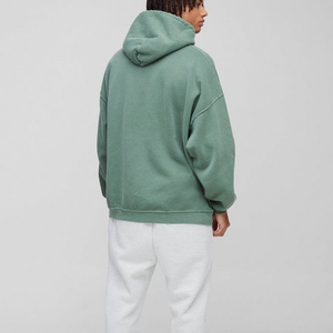 Sudadera con Capucha 100% Algodón, con Cierre, Personalizada, Bordado Desgastado, Gruesa, de Otoño, para Hombre - Product Image 6