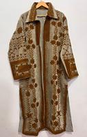 Veste pour femmes en toile de coton crochetée à fleurs, style bohème, respirante, doublure en soie, logo sur le devant, collection automne-hiver TNT