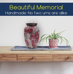 แก้วโมเสคสำหรับผู้ใหญ่ขนาดใหญ่ทำด้วยมือใส่เถ้ากระดูกพร้อมกระเบื้องแต่ละชิ้นใช้ด้วยมืองานศิลปะที่ไม่เหมือนใครสำหรับงานศพ - Product Image 5