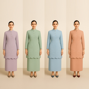 ชุดโมเด็นแฟชั่นใหม่สำหรับผู้หญิงเสื้อ Baju kurung แขนยาวขนาดใหญ่และป้องกันไฟฟ้าสถิตย์สำหรับผู้หญิงมุสลิม - Product Image 4